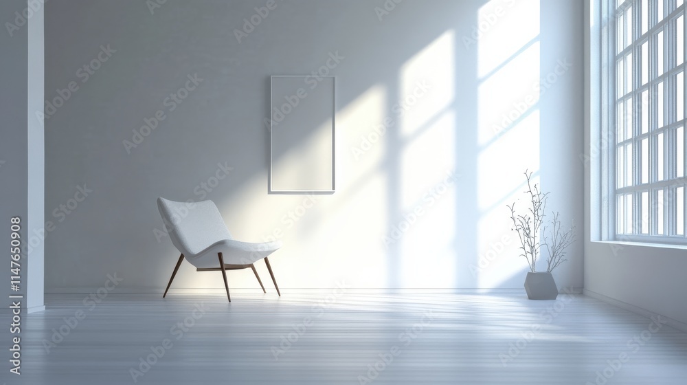 Fototapeta premium room, minimalist style, clean aesthetic, sharp focus