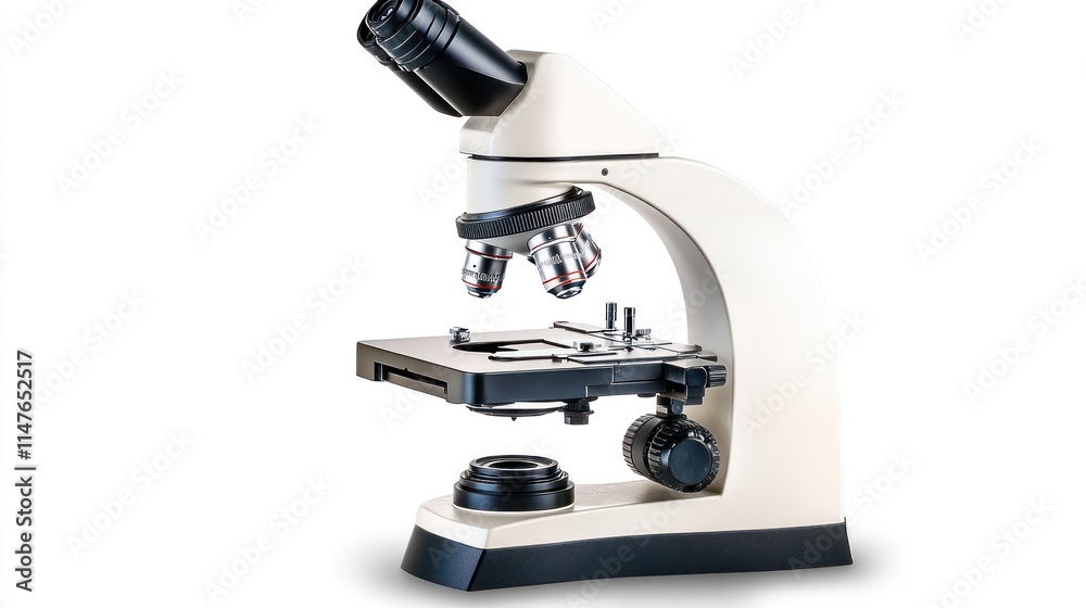 Modern compound light microscope isolated on white background. (1) Modern compound light microscope isolated on white background. (1)