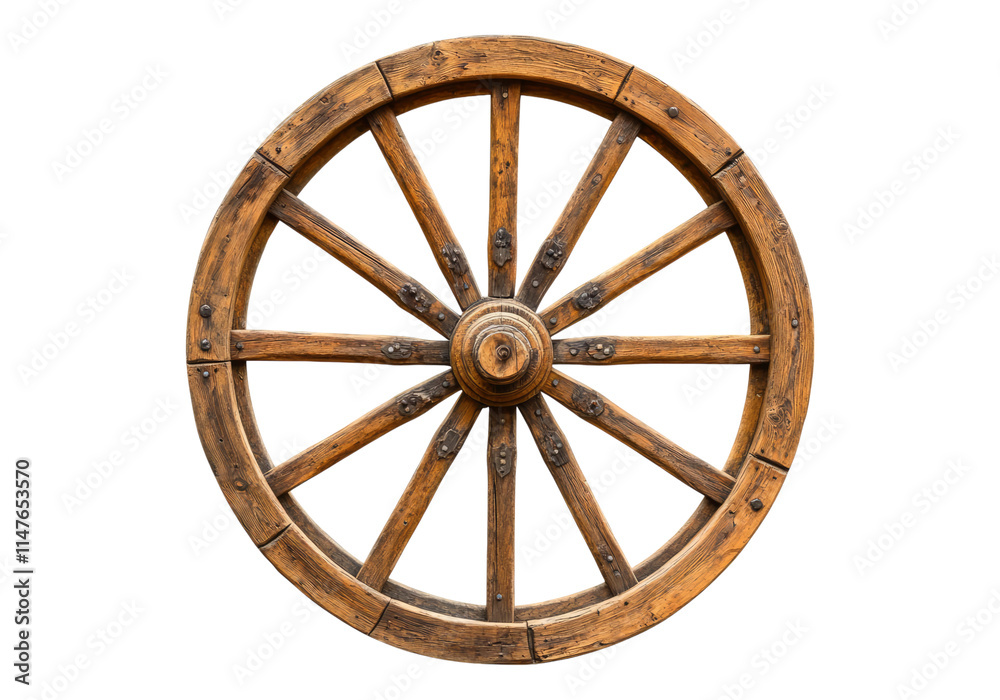 Antique old wooden wheel .Transparent background .Isolated PNG Antique old wooden wheel .Transparent background .Isolated PNG