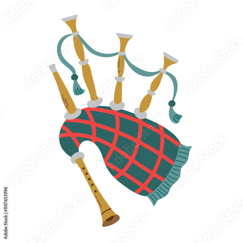 Bagpipe icon clipart avatar logotype concepte isolated illustration