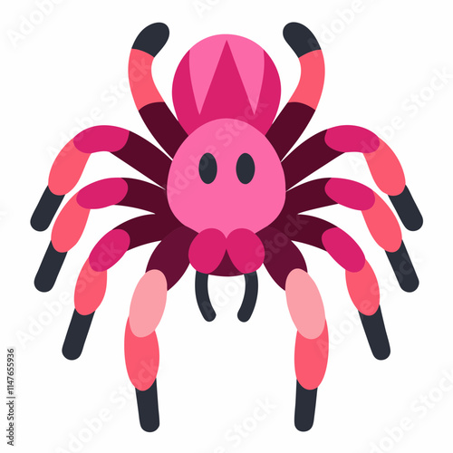 Captivating Pink Toe Tarantula on Clean White Background