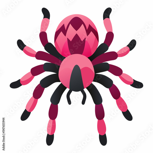 Captivating Pink Toe Tarantula on Clean White Background