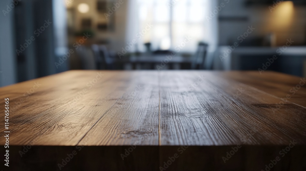 Cozy Modern Wooden Kitchen Table with Varnished Surface Cozy Modern Wooden Kitchen Table with Varnished Surface