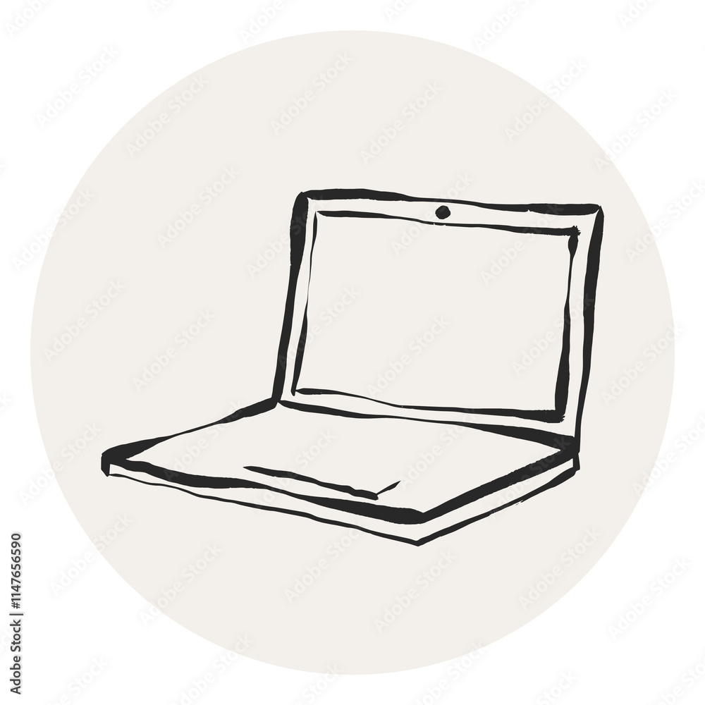 PNG laptop doodle IG story cover template, transparent background PNG laptop doodle IG story cover template, transparent background