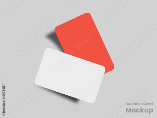 Rounded business card mockup