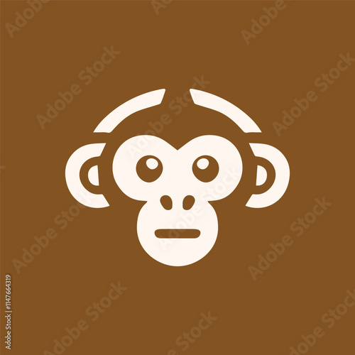 Minimal monkey logo photo