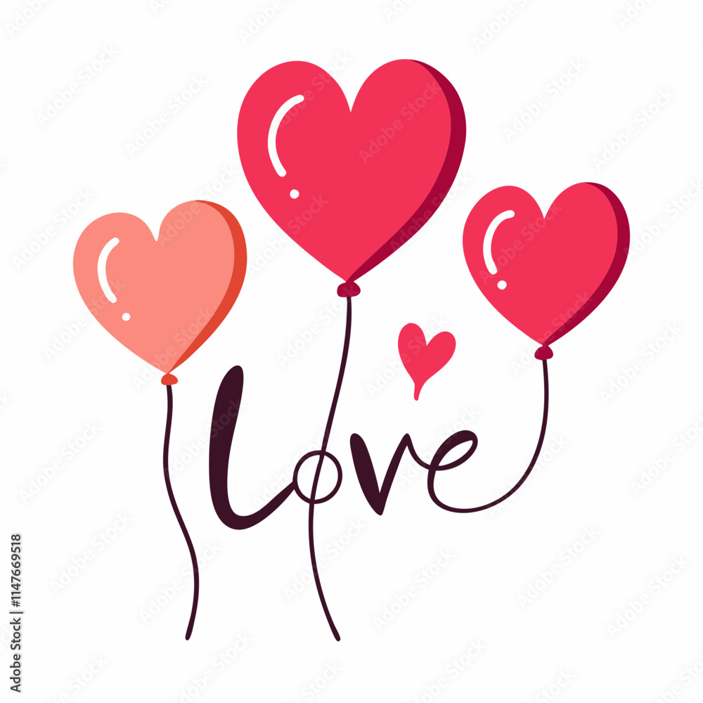 balloons in the form of heart balloons in the form of heart