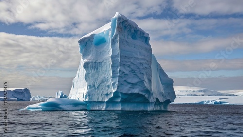 Iceberg in the Weddell Sea on the eastern side of the Antarctic Peninsula during the summer months, Southern Ocean, Polar Regions photo