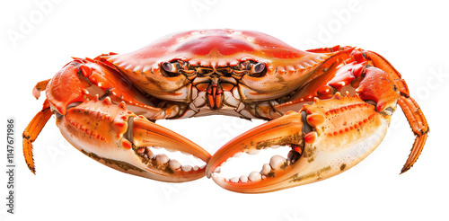 Crab bolied isolated on white background png transparent clipart.