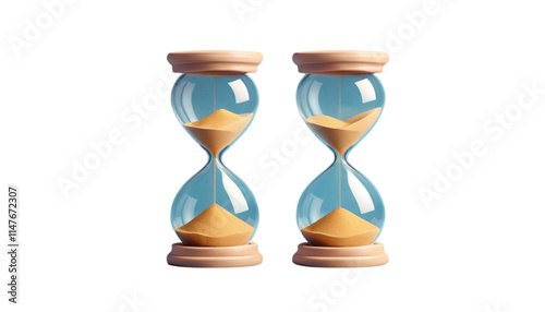 Hourglass with sand countdown running out of precious.eps