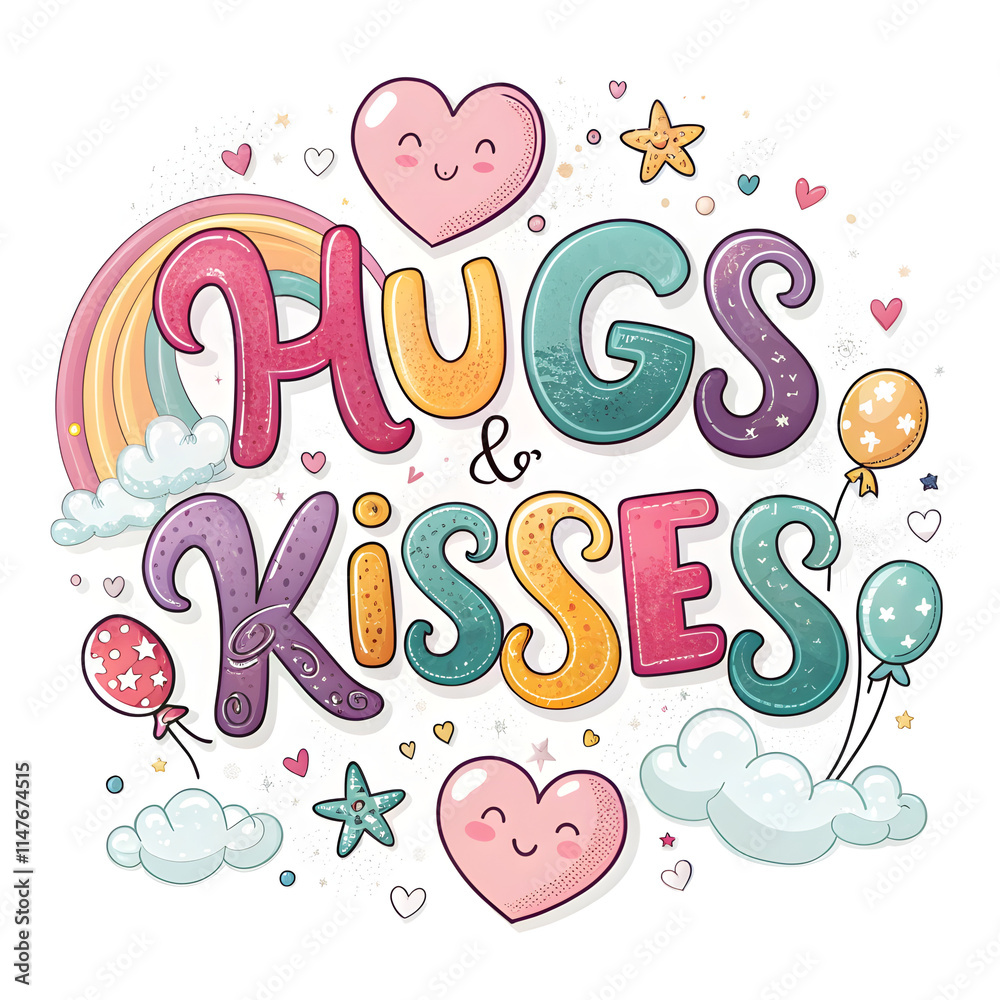 happy hugs and kiss day card with hearts happy hugs and kiss day card with hearts