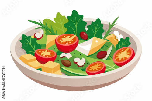 Healthy vegetables salad