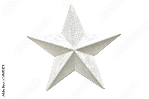 White Star Shines Brightly Against Black, Festive Holiday Decor Theme