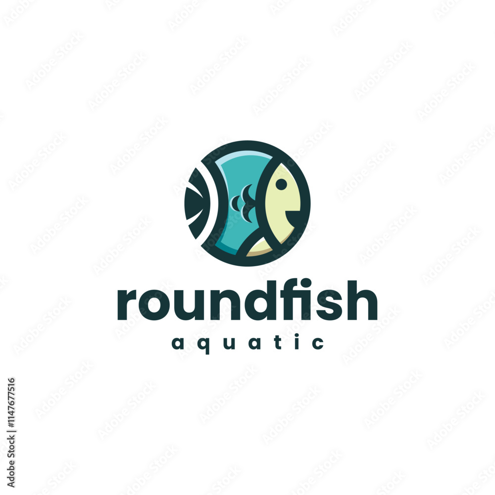 round fish logo vector round fish logo vector