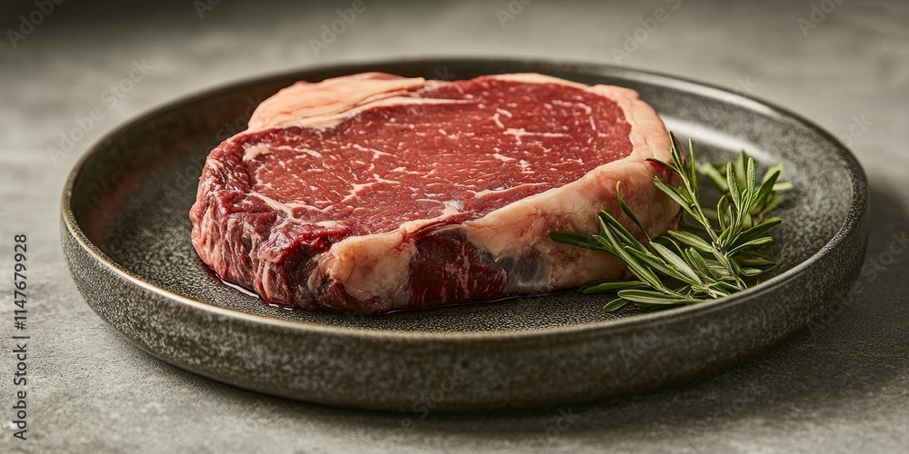 Rib Eye MB3 Steak presented on a plate, showcasing the rich appearance and texture of this 250g Rib Eye MB3 Steak, perfect for culinary enthusiasts and gourmet dining experiences. Rib Eye MB3 Steak presented on a plate, showcasing the rich appearance and texture of this 250g Rib Eye MB3 Steak, perfect for culinary enthusiasts and gourmet dining experiences.