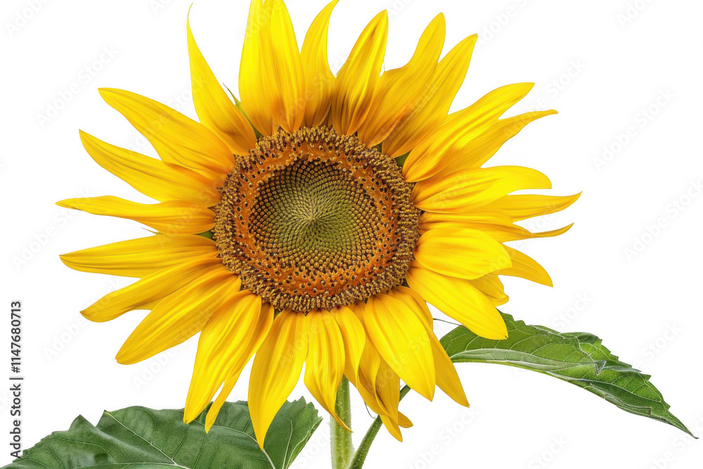 Obraz premium Sunflower Blooms Vibrantly with Golden Petals and Dark Center on Black Background, Summer Blossom.