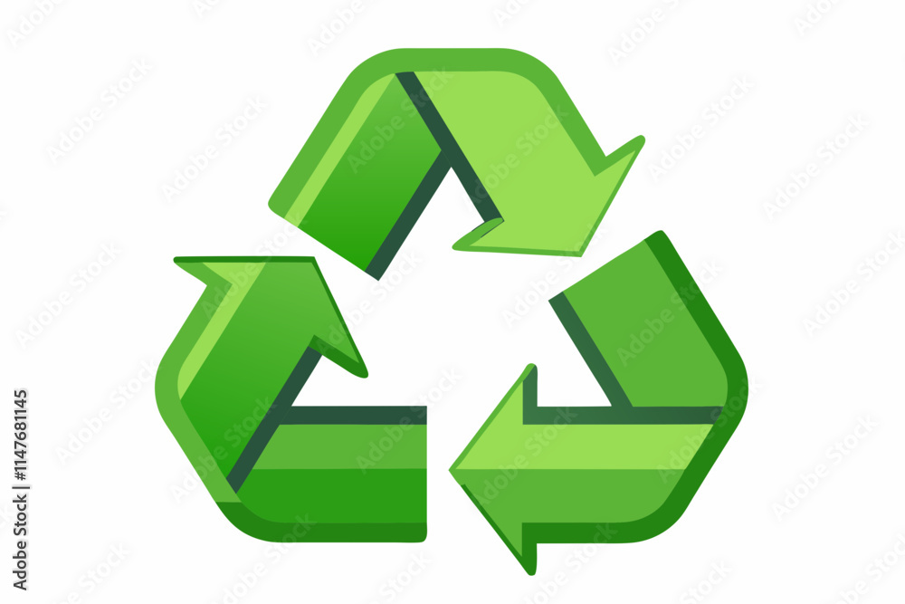 Recycled simple flat icon vector illustration Recycled simple flat icon vector illustration