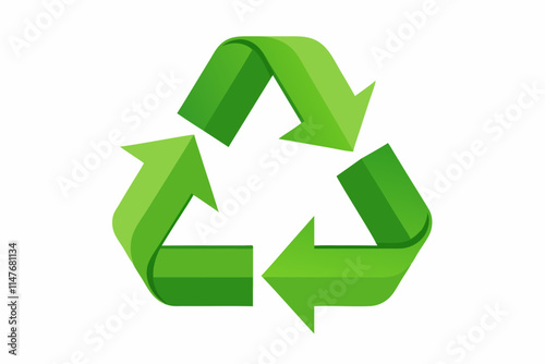 Recycled simple flat icon vector illustration