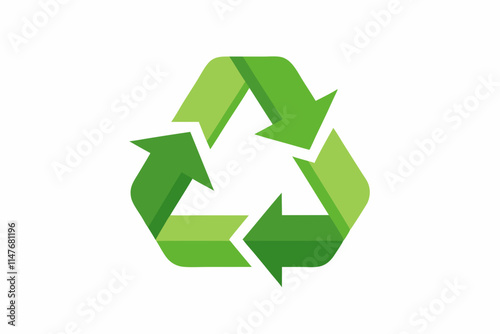 Recycled simple flat icon vector illustration