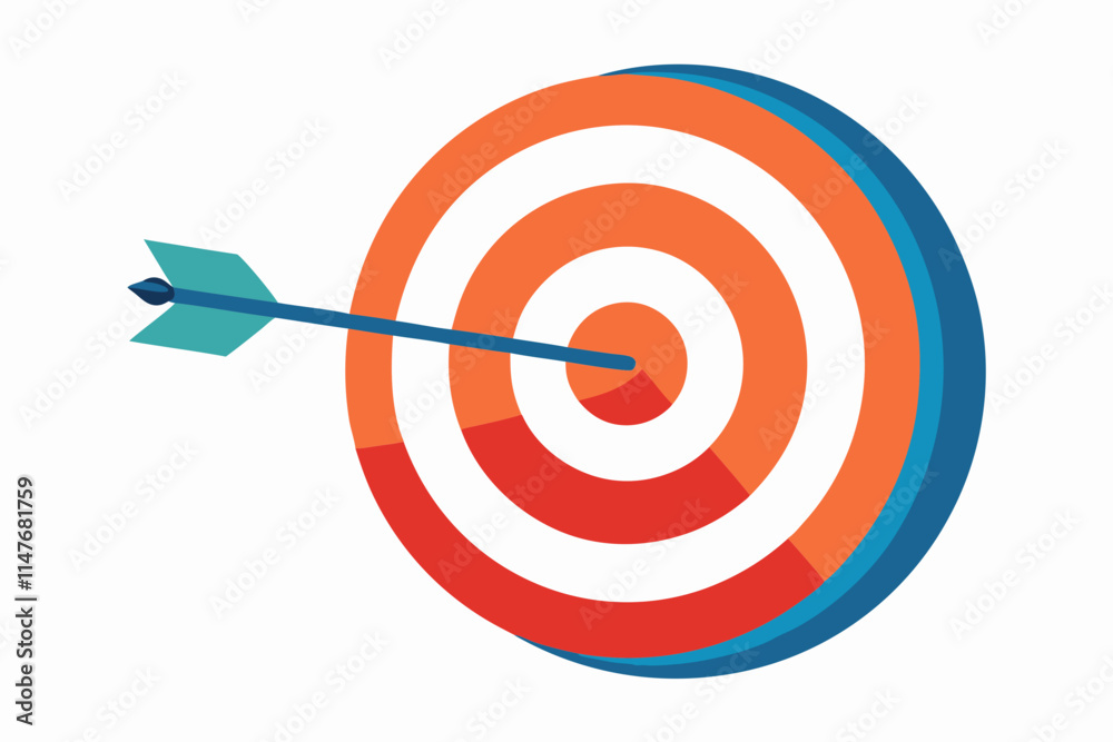 Vector illustration Arrow in target icon Vector illustration Arrow in target icon