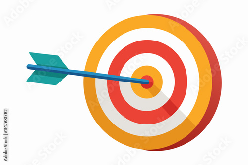 Vector illustration Arrow in target icon