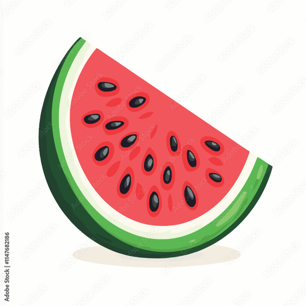 A whole watermelon vector illustration isolated on a white background. A whole watermelon vector illustration isolated on a white background.