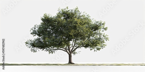 American Beech Tree on Transparent Background, American Beech Tree Silhouette with Transparent Background
