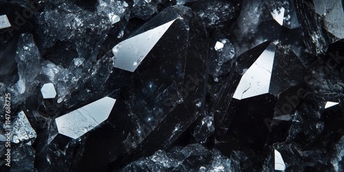 Morion crystal features a striking rough stone texture, showcasing quartz smokey elements. This black mineral, Morion crystal, captivates with its unique beauty and natural allure.