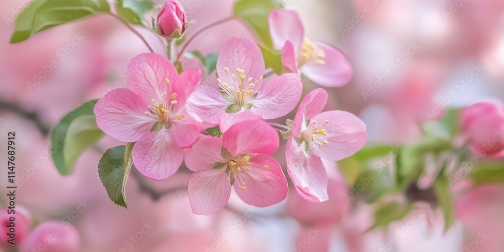 Springtime branches of flowering apple trees showcase beautiful pink flowers, creating a picturesque scene filled with the charm of blooming apple trees in full blossom. Springtime branches of flowering apple trees showcase beautiful pink flowers, creating a picturesque scene filled with the charm of blooming apple trees in full blossom.