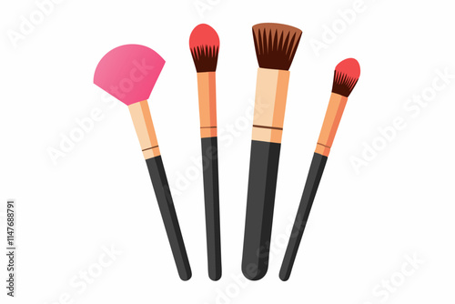Beautiful brush make up cosmetic fashion