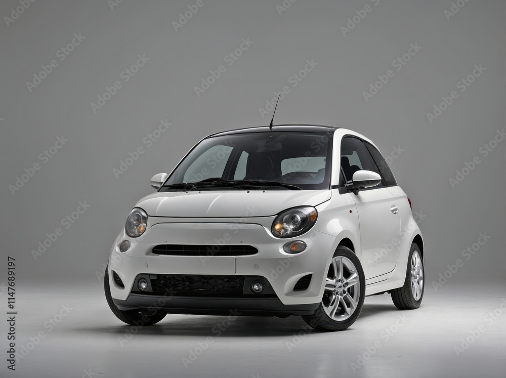 Fototapeta premium A modern micro car photographed directly from the front