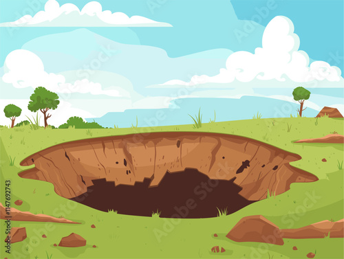 Cavernous Catastrophe: Exploring the Surreal Depths of Sinkholes