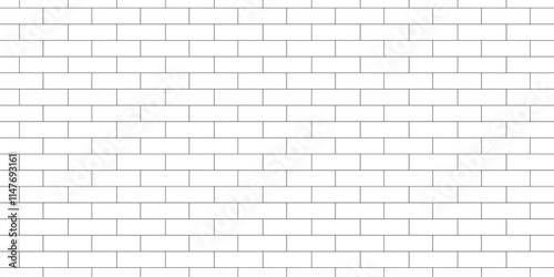White and black brick wall background. Gray and white vector brick wall lines texture for background.