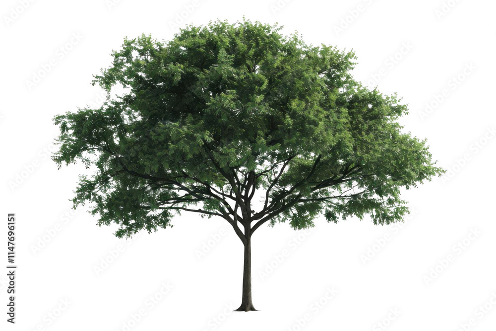 Lush Green Tree Stands Majestically Against Black Backdrop, Embracing Nature's Solitude. Lush Green Tree Stands Majestically Against Black Backdrop, Embracing Nature's Solitude.