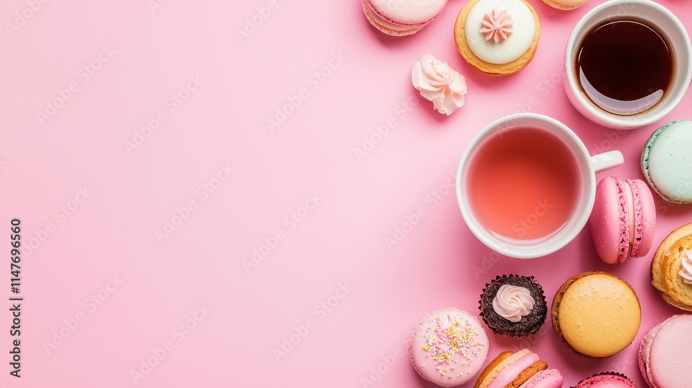 Pink Springtime Tea Party Macarons Muffins Tea Sweet Treats Pink Springtime Tea Party Macarons Muffins Tea Sweet Treats