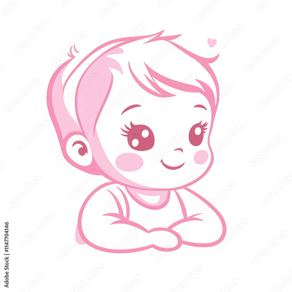 pink icon of Baby isolated on a transparent background Minimalist flat icon, vector logo style sign clipart on a no background png pink icon of Baby isolated on a transparent background Minimalist flat icon, vector logo style sign clipart on a no background png