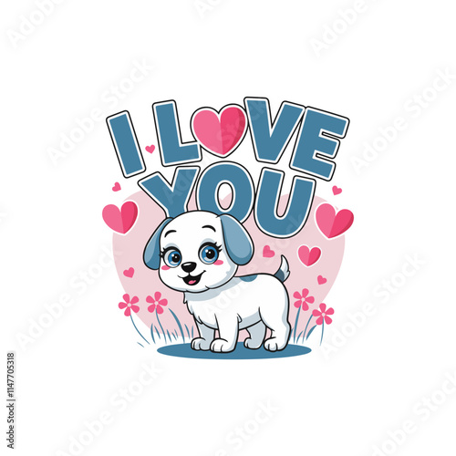 vector simple cute dog