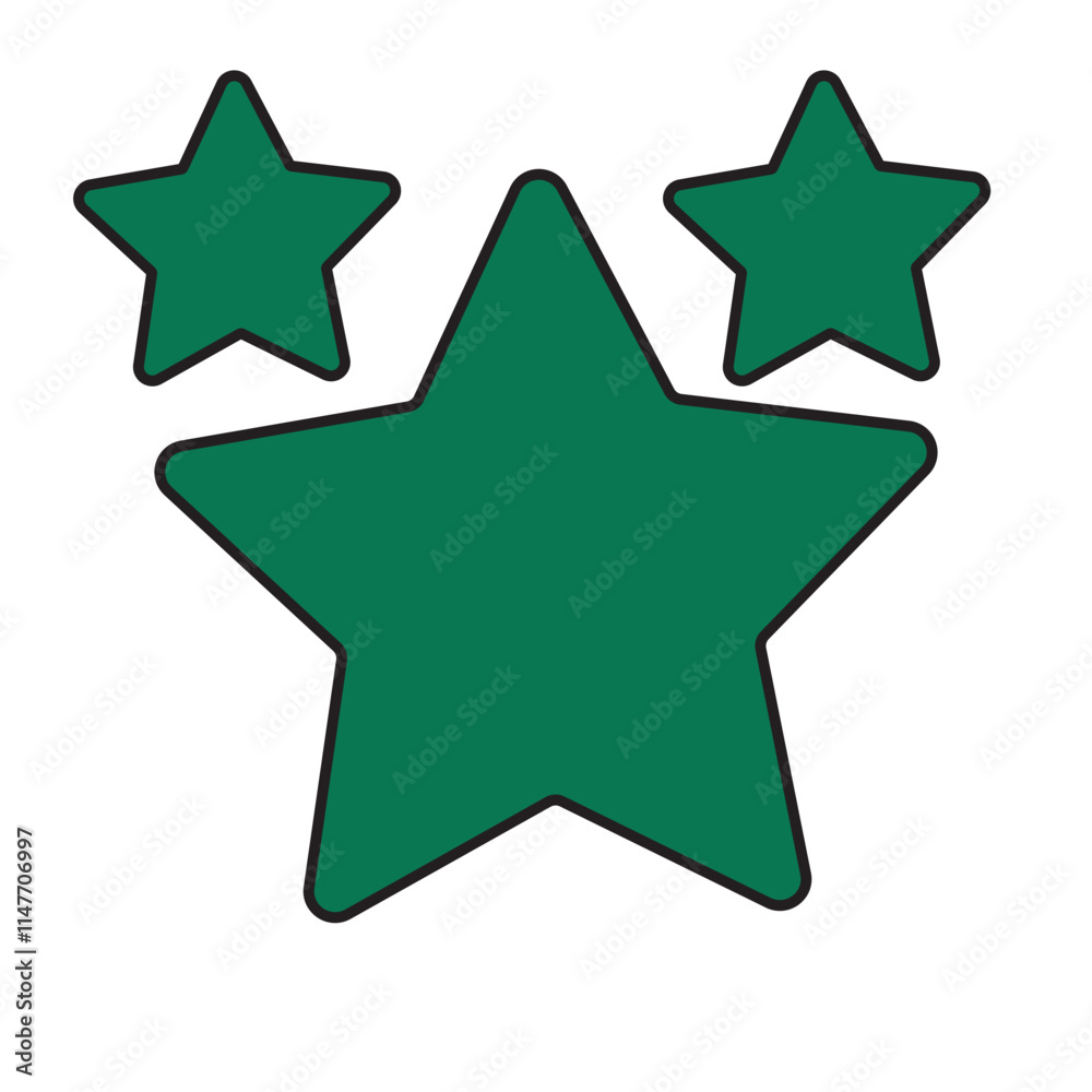 Obraz premium Black star - Vector icon star Icon Vector / star icon / star- Vector icon on white background.