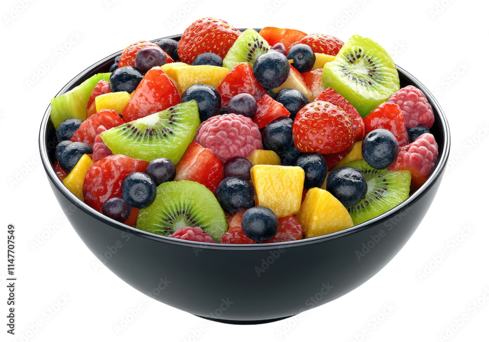 Bowl of fresh fruit salad. Transparent background. Isolated PNG Bowl of fresh fruit salad. Transparent background. Isolated PNG