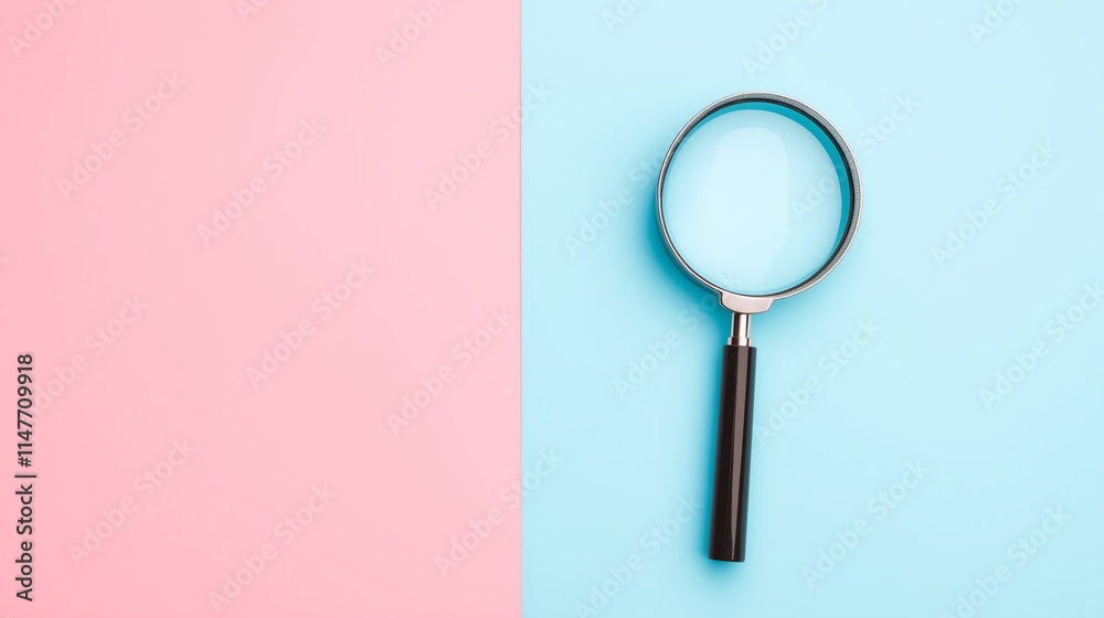 A magnifying glass rests on a soft blue and pink background, symbolizing focus, clarity, and the importance of attention to detail in analysis. A magnifying glass rests on a soft blue and pink background, symbolizing focus, clarity, and the importance of attention to detail in analysis.
