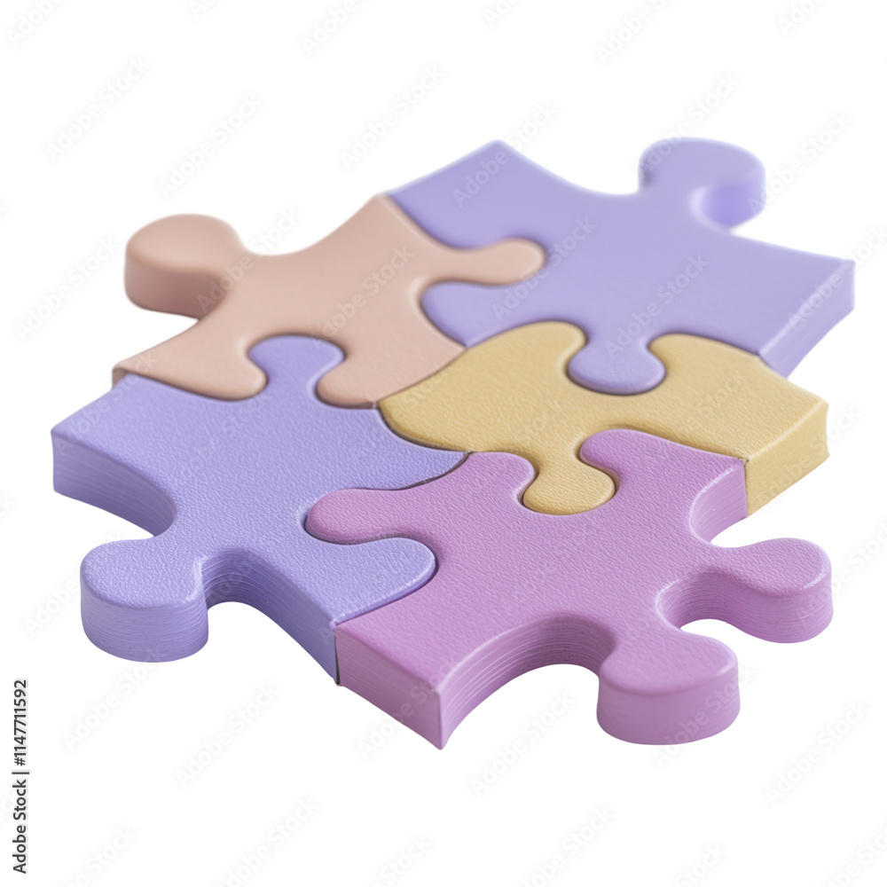 Puzzle pieces in soft colors transparent background creative design artistic composition minimalist style Puzzle pieces in soft colors transparent background creative design artistic composition minimalist style