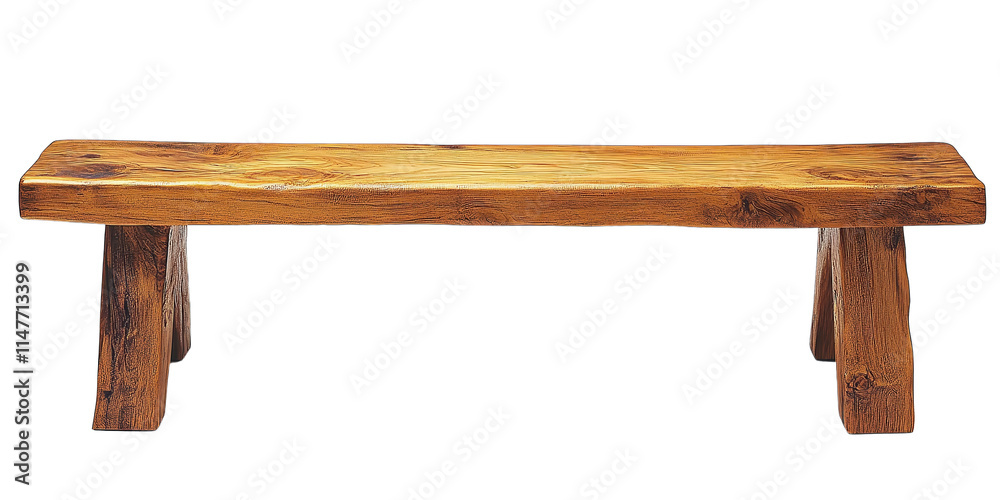 Rustic wooden bench crafted with rich timber, showcasing simplicity, durability, and natural charm. Perfect for outdoor settings or interiors with traditional or country-style themes. Rustic wooden bench crafted with rich timber, showcasing simplicity, durability, and natural charm. Perfect for outdoor settings or interiors with traditional or country-style themes.