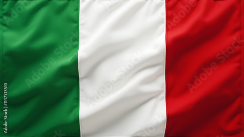 Vibrant Italian Flag with Green, White, and Red Stripes – Symbolizing Hope, Faith, and Charity photo