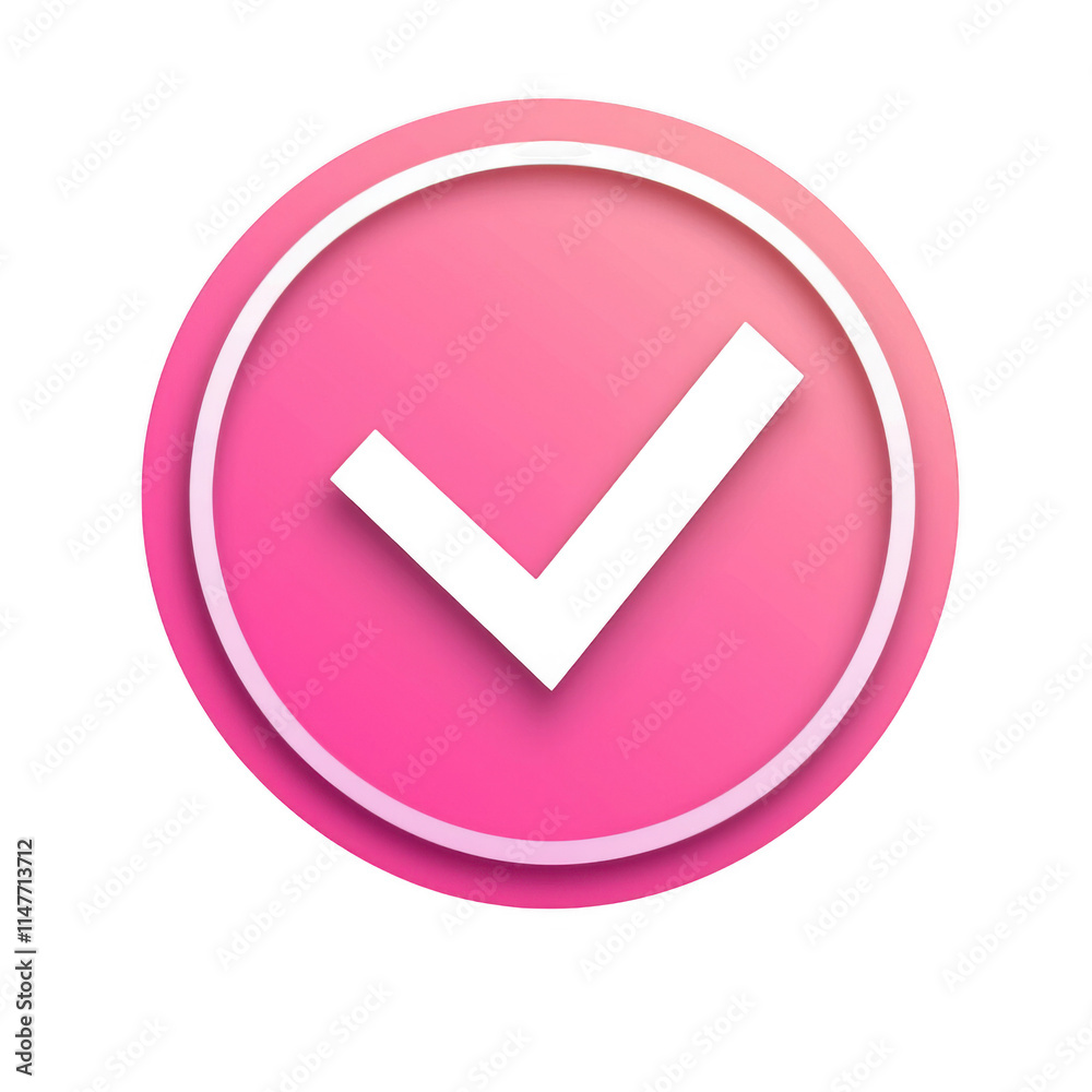 pink icon of Check isolated on a transparent background Minimalist flat icon, vector logo style sign clipart on a no background png pink icon of Check isolated on a transparent background Minimalist flat icon, vector logo style sign clipart on a no background png