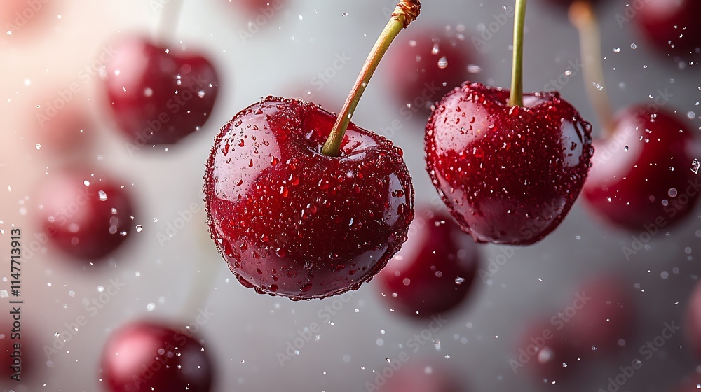 cherries on a white background cherries on a white background