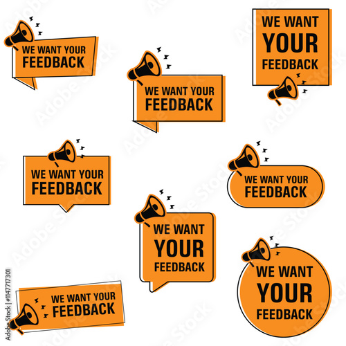 We want Your Feedback Vector Icon