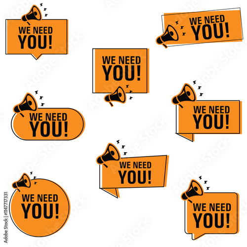 We Need You Vector Icon