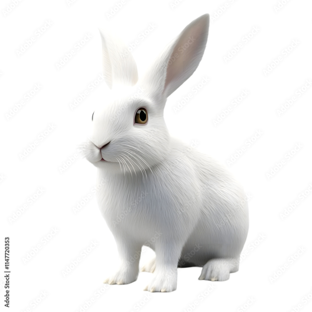 white rabbit isolated on white white rabbit isolated on white