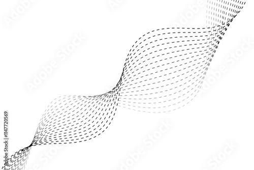Abstract dot line illustration.