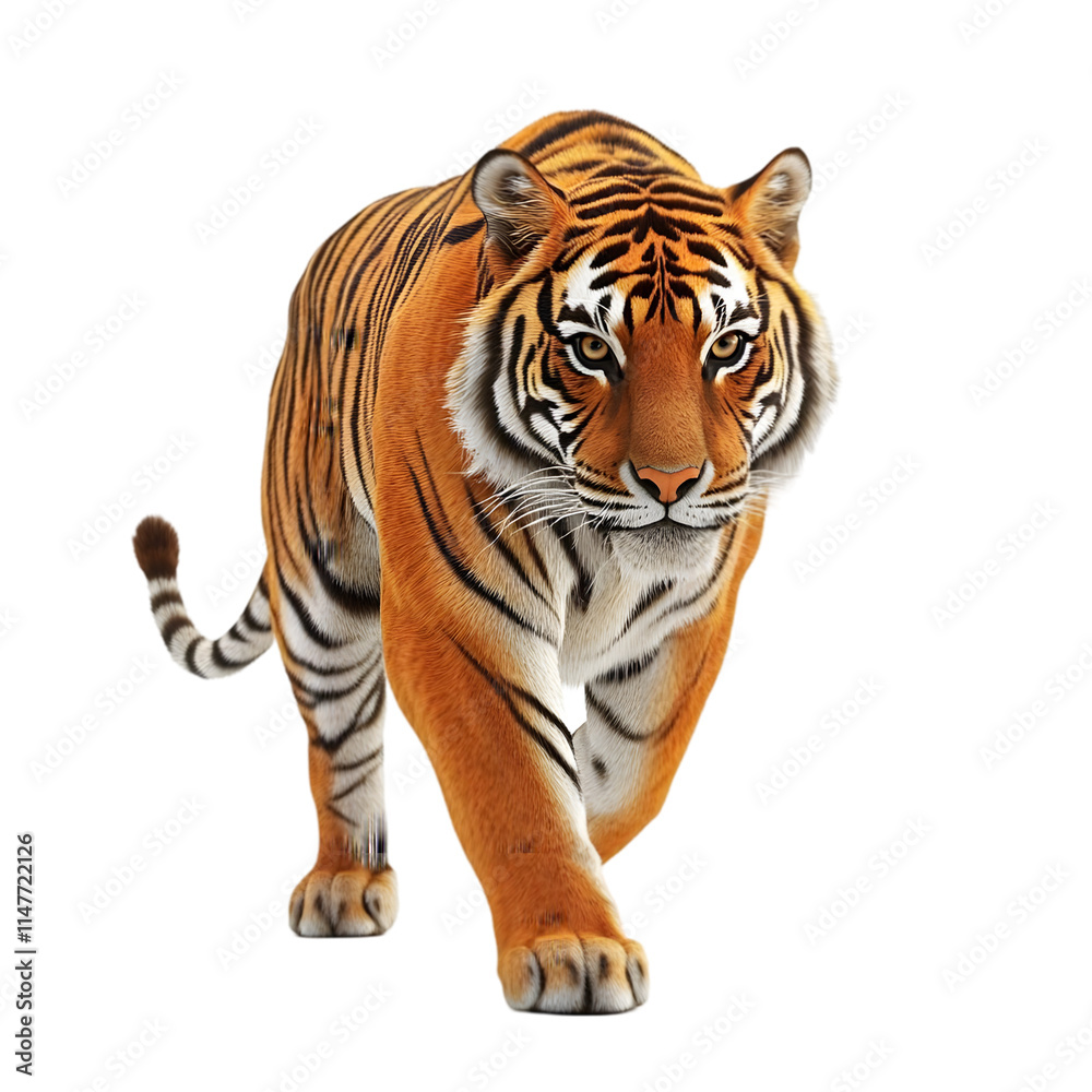 Naklejka premium tiger isolated on white